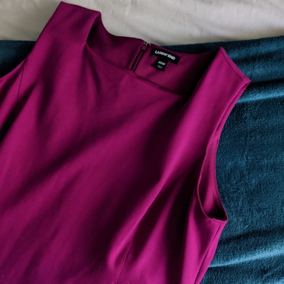 Lands' End Dresses & Skirts - Lands' End Sleeveless Boat Neck Ponte Sheath Dress